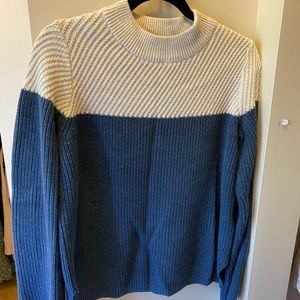 Roots colour block knit sweater